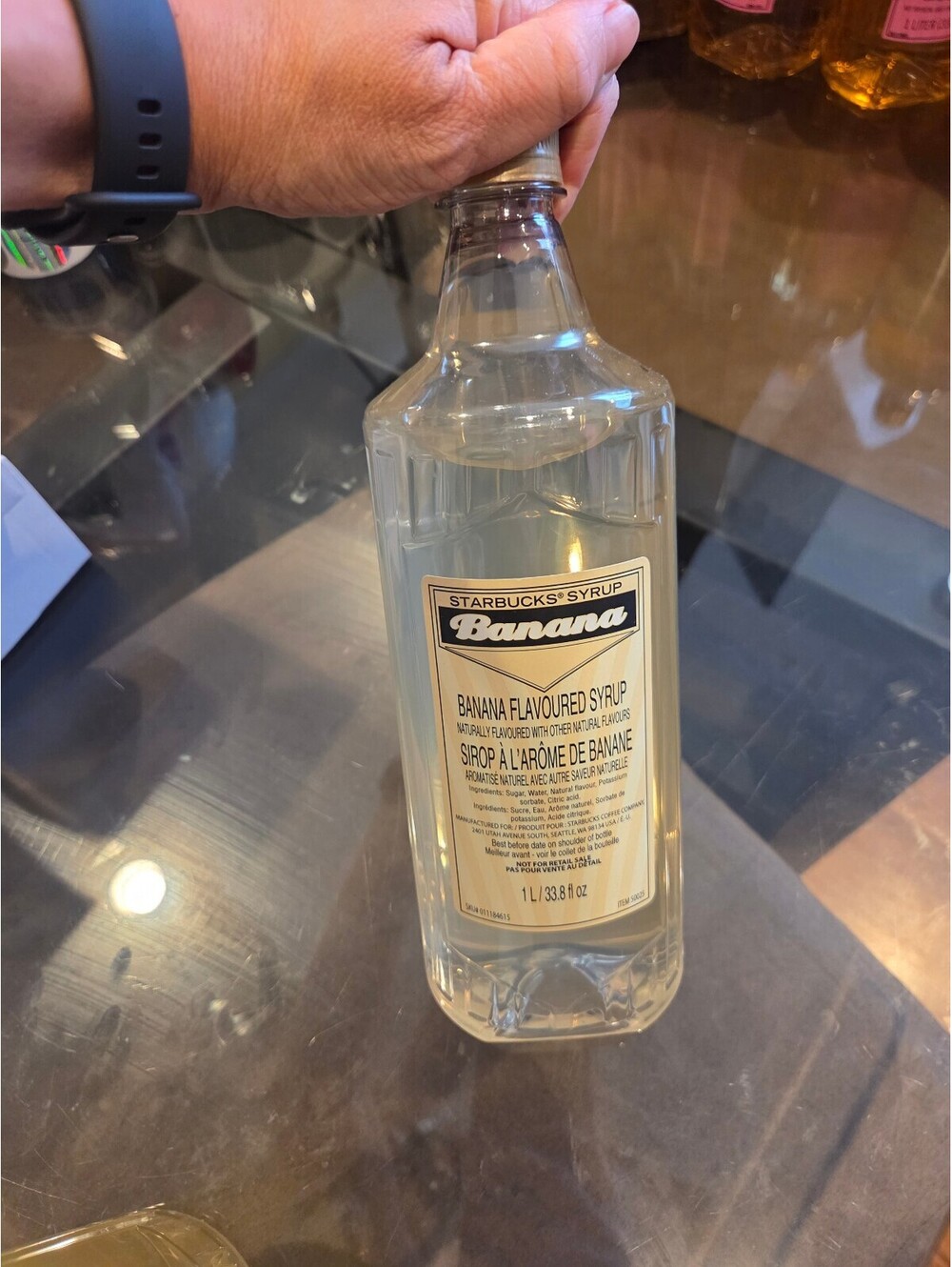 Starbucks Banana Flavored Syrup 1L
